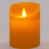 Anna's Collection LED stompkaars met timer Rustiek rood D 7,5 H 12,5 cm