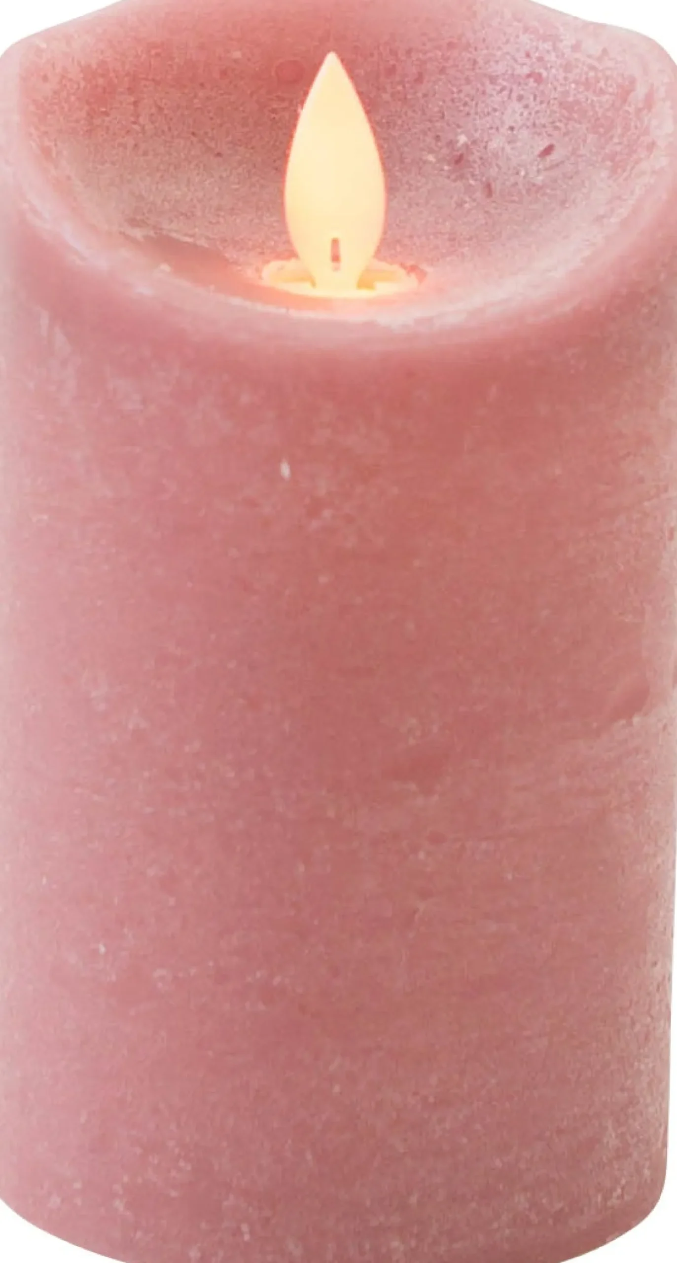 Anna's Collection LED stompkaars met timer Rustiek crème D 7,5 H 12,5 cm