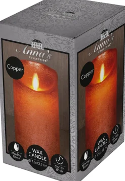 Anna's Collection LED stompkaars koper D 7,5 H 12,5 cm