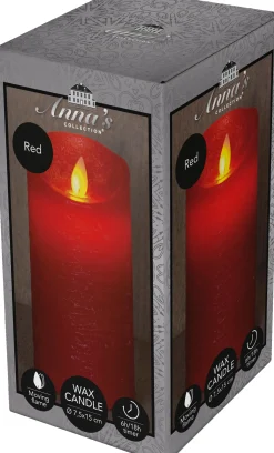 Anna's Collection LED stompkaars met timer zilver D 7,5 H 12,5 cm