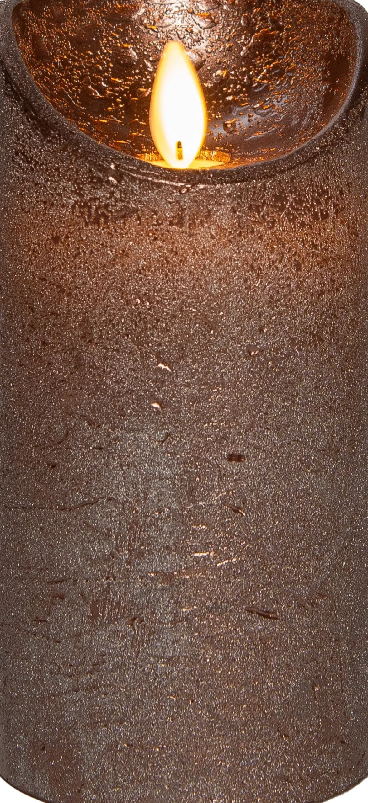 Anna's Collection LED stompkaars met timer brons D 7,5 H 12,5 cm