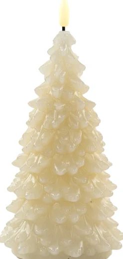 Anna's Collection LED stompkaars Podo dennenappel bruin D 12 H 10 cm