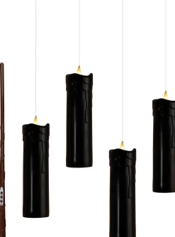Anna's Collection LED stompkaars zwevend zwart D 5 H 18 cm 4 stuks