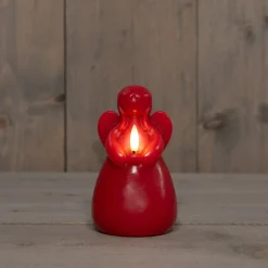 Anna's Collection LED stompkaars Ange engel rood D 8 H 14,5 cm