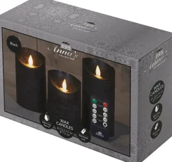 Anna's Collection LED stompkaars Podo dennenappel wit D 14 H 12,5 cm