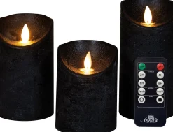 Anna's Collection LED stompkaars Podo dennenappel wit D 14 H 12,5 cm