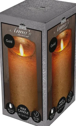 Anna's Collection LED stompkaars goud D 7,5 H 15 cm