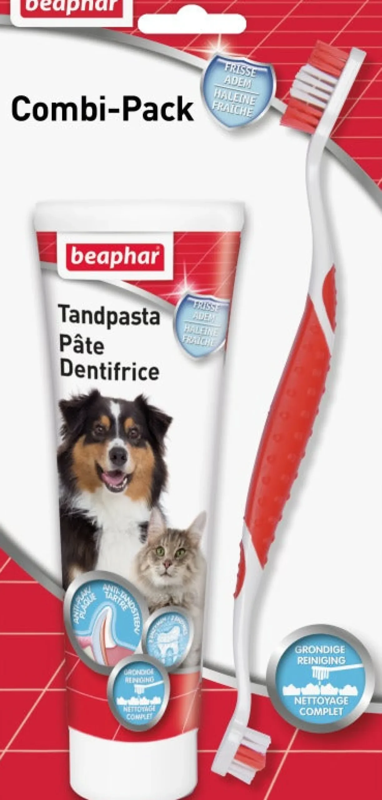 Beaphar combipack borstel & tandpasta 100 g