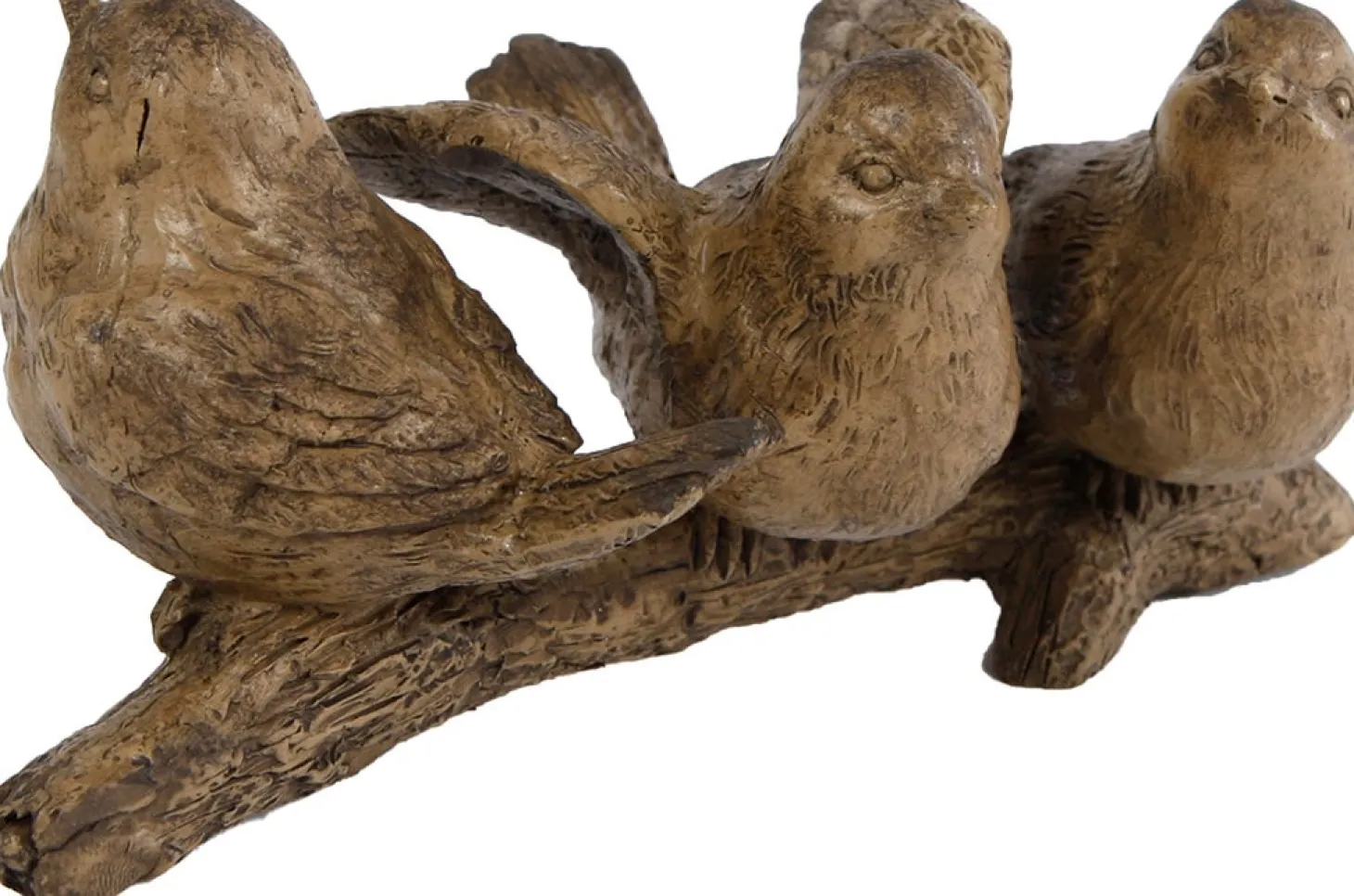 Beeld Vogels bruin 17 x 7 x 7 cm