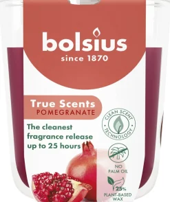 Bolsius geurkaars True Scents Pomgranate rood 25 uur D 8,4 H 5,2 cm