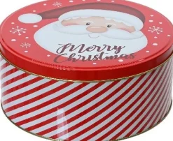 Decoris bewaarblik Santa rood 19 x 13 x 6,5 cm