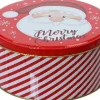 Decoris bewaarblik Santa rood D 17 H 6 cm