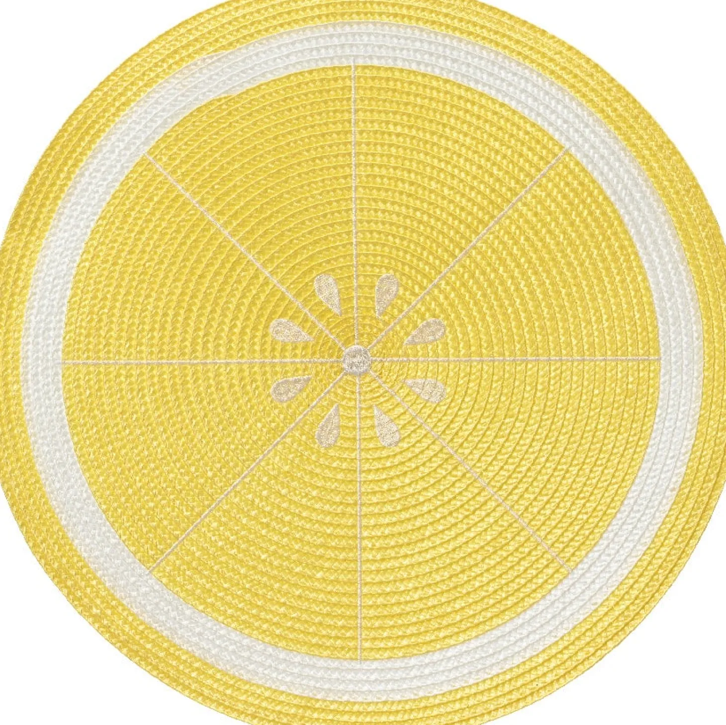 Decoris placemat Citroen geel D 38 cm