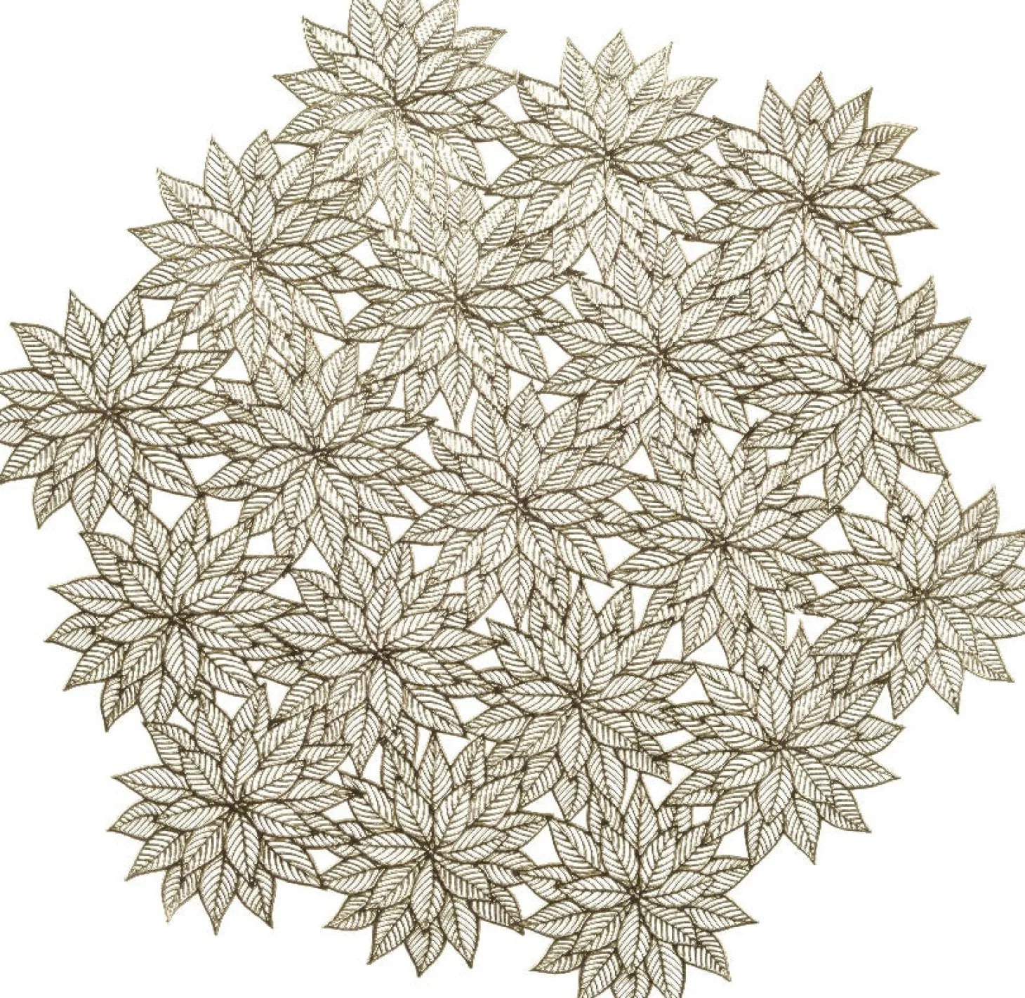 Decoris placemat goud D 38 cm