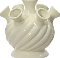 Decoris vaas Tullip wit D 20,2 H 19,5 cm