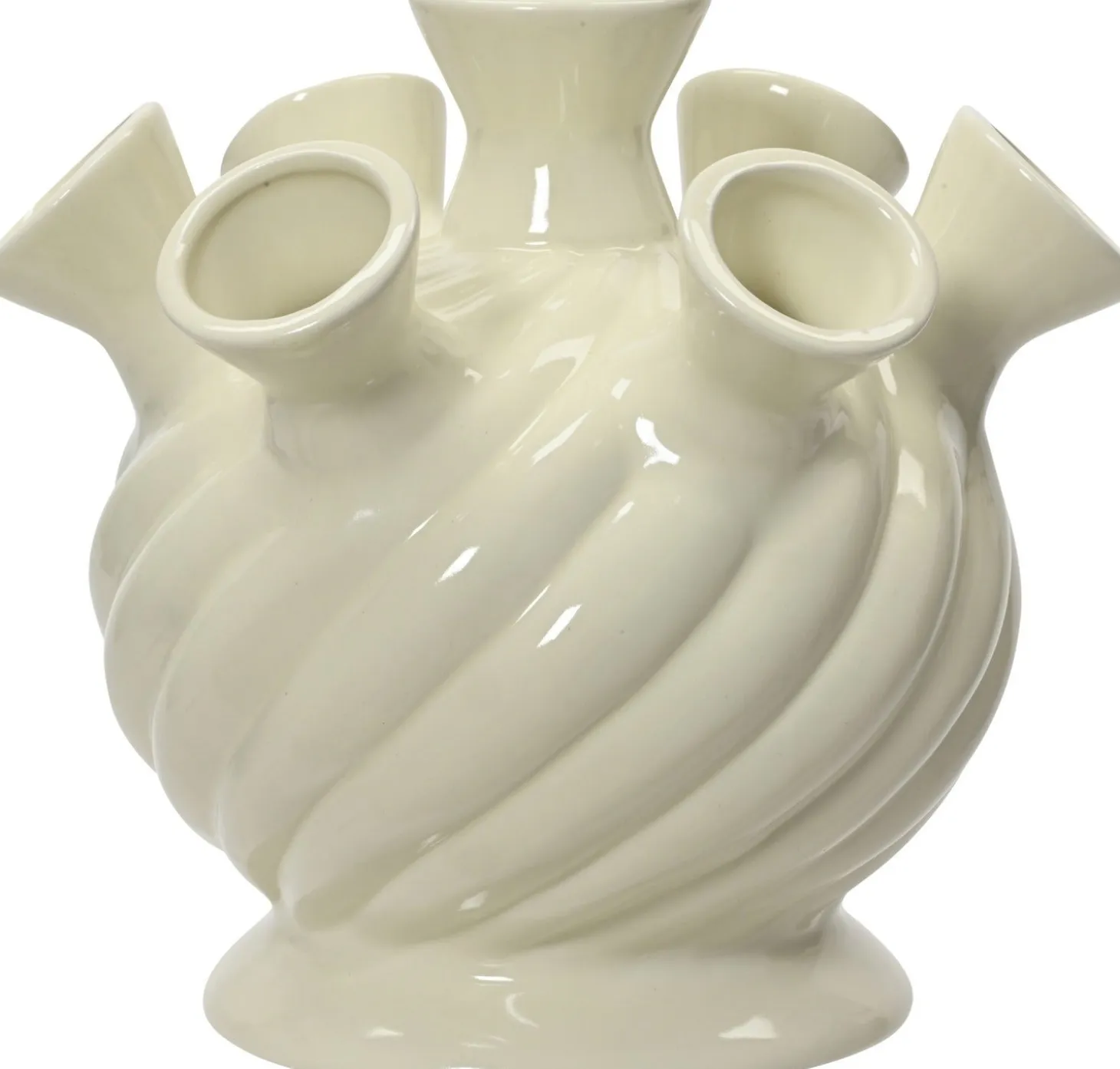 Decoris vaas Tullip wit D 18 H 16 cm