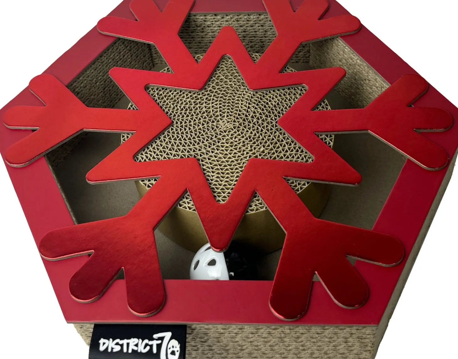 District 70 krabkarton Flake rood 33 x 28 x 6 cm