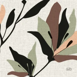 Duni servet Nomad Flowers beige 33 x 33 cm 20 stuks