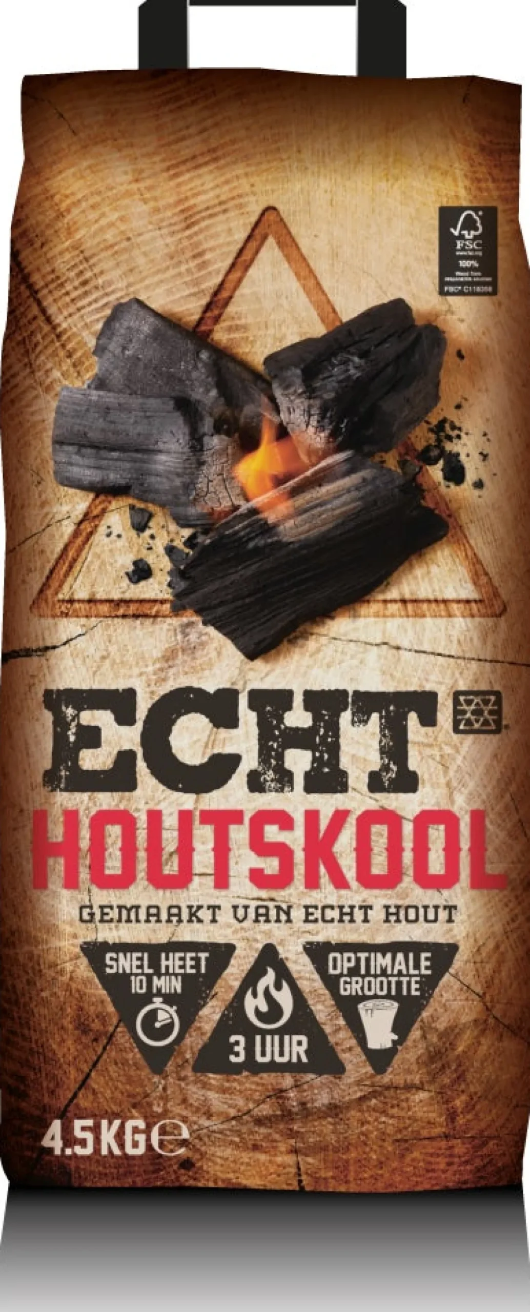 Echt houtskool 4,5 kg
