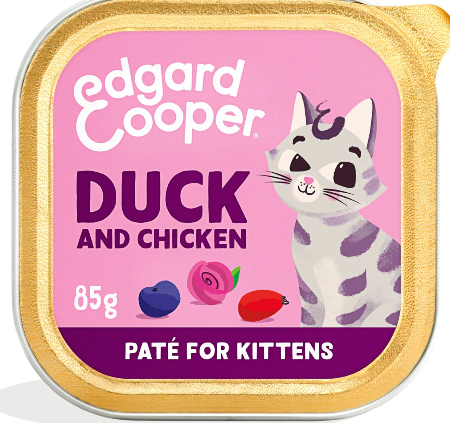 Edgard & Cooper kattenvoer paté eend/kip kitten 85 g