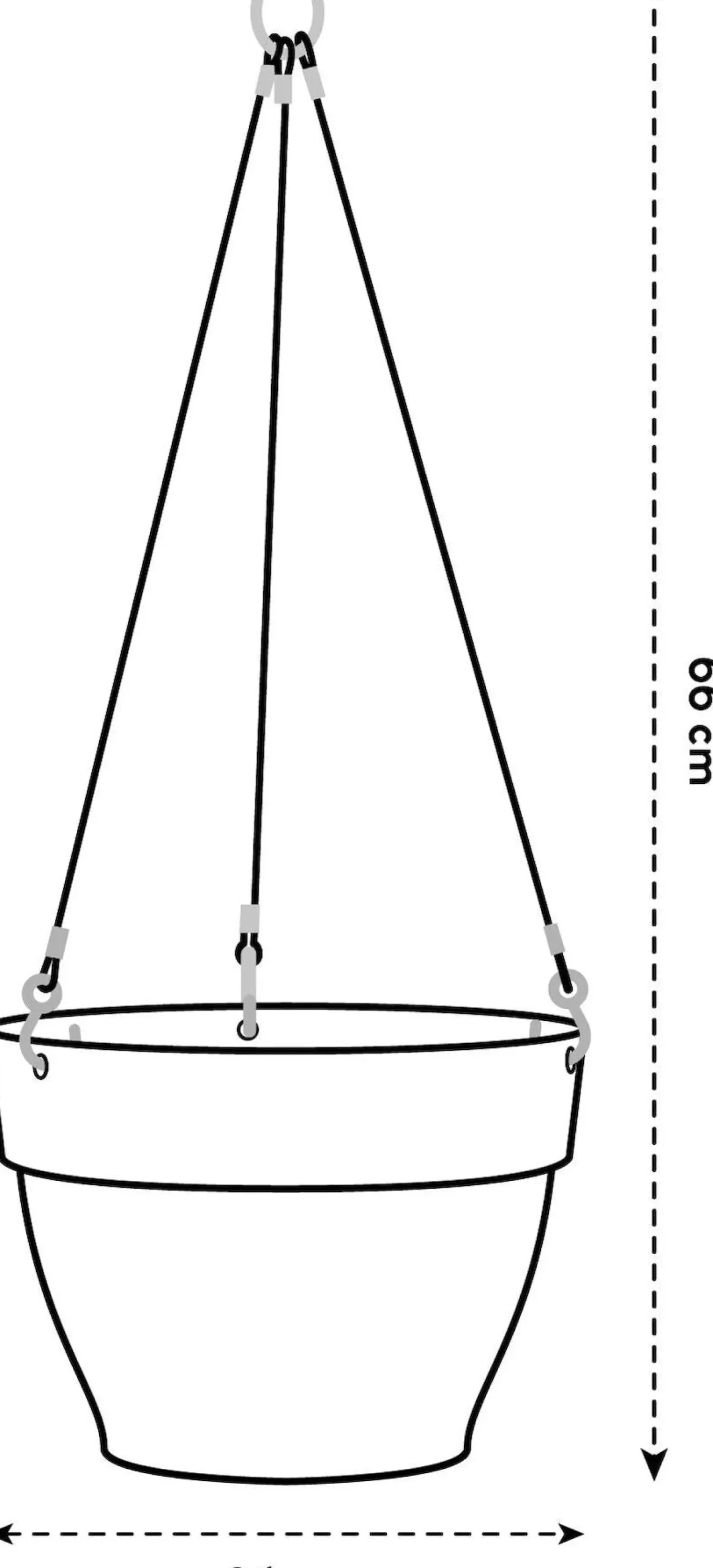 Elho hangpot Vibia groen D 26 H 18 cm