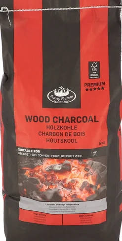 Esschert Design houtskool Fancy Flames acacia 5 kg