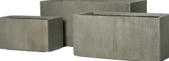 Intratuin bloempot Tino grijs 59 x 28,5 x 31 cm