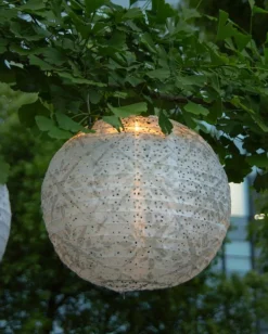 Intratuin lampion wit / grijs D 40 H 40 cm