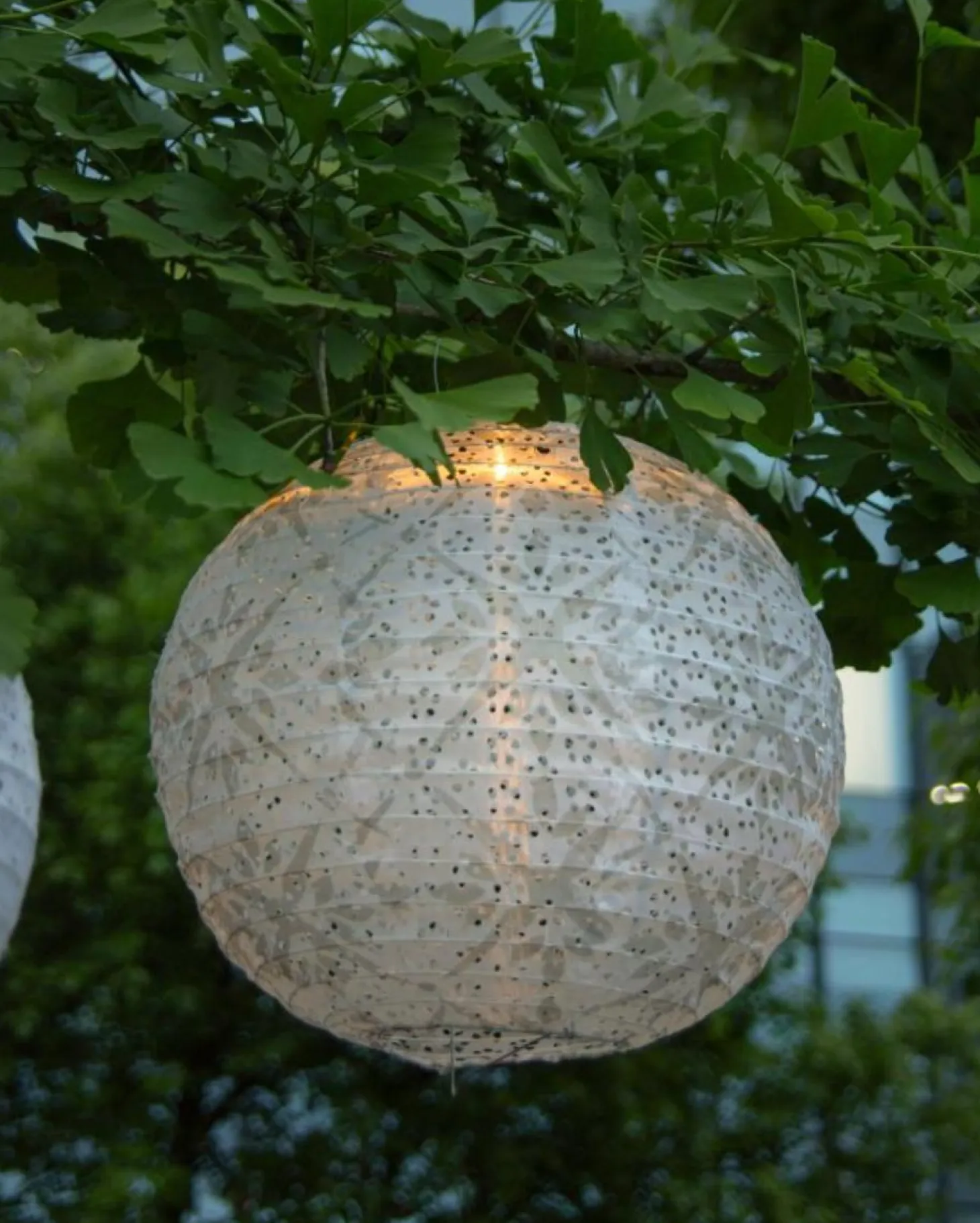 Intratuin lampion wit / grijs D 40 H 40 cm