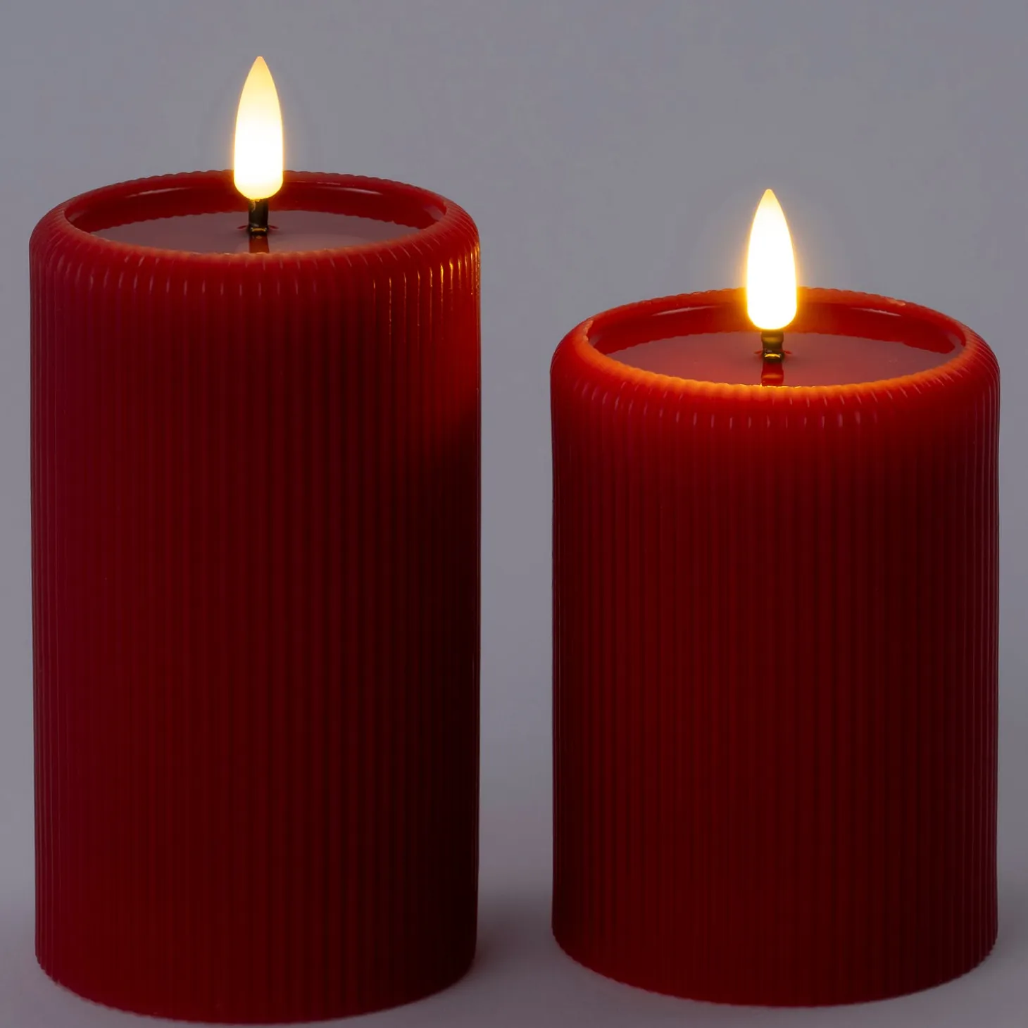 Intratuin LED stompkaars Stripe rood D 7,5 H 12,5 cm