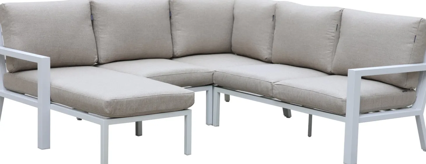 Intratuin loungebank chaise longue rechts Milo wit