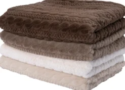 Intratuin plaid Alida wit 160 x 140 cm