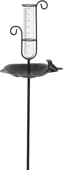 Intratuin regenmeter vogelbad brons 25 x 23,5 x 91,3 cm