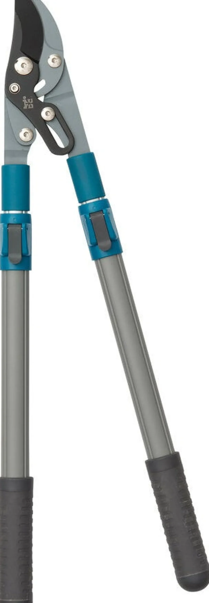 Intratuin takkenschaar verstelbaar blauw/grijs