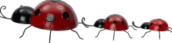 Intratuin tuin wanddecoratie Lady lieverheersbeestje rood 12,5 x 6,5 x 11 cm