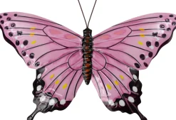 Intratuin tuin wanddecoratie Lampu vlinder roze 27 x 40 cm