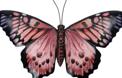 Intratuin tuin wanddecoratie vlinder roze 20 x 34 x 1,5 cm