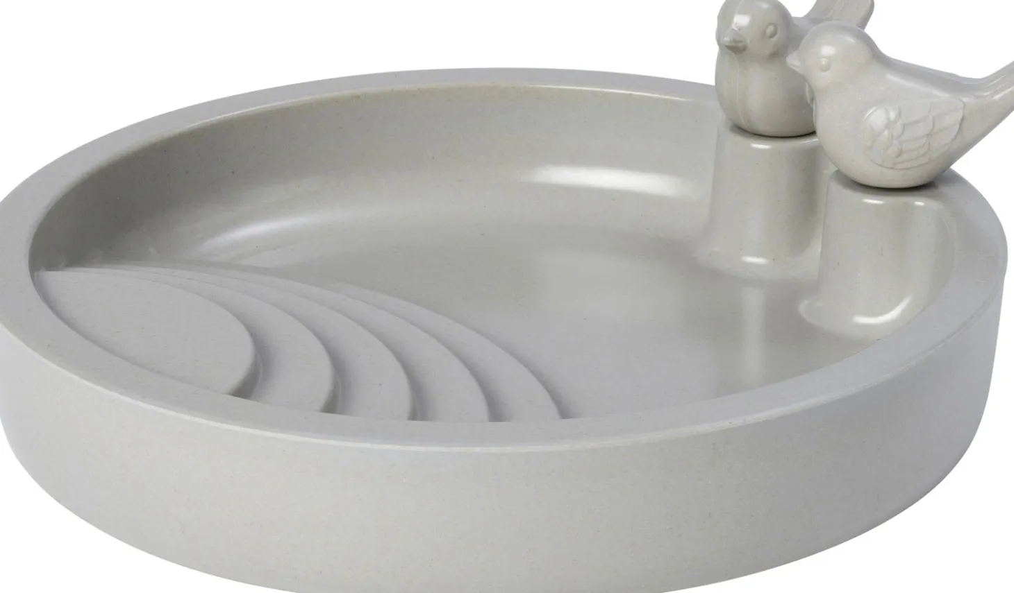 Intratuin vogelbad Eva lichtgrijs D 28 H 4,3 cm