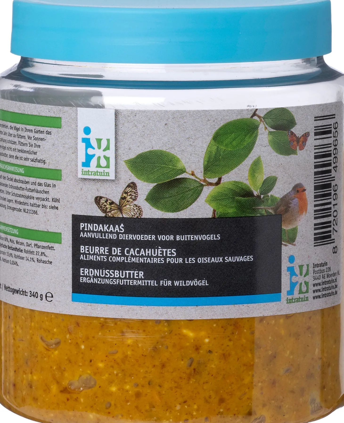 Intratuin vogelpindakaas naturel 340 g