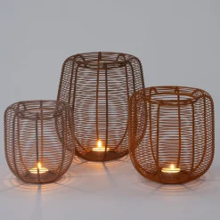 Intratuin windlicht Riv roze D 13,5 x 15 cm
