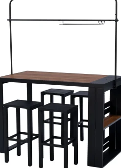 Intratuin 4-zits barset Mayson bruin / grijs