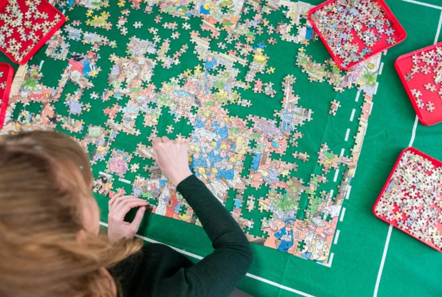 Jumbo puzzelsorteertrays 20 x 20 cm 6 stuks