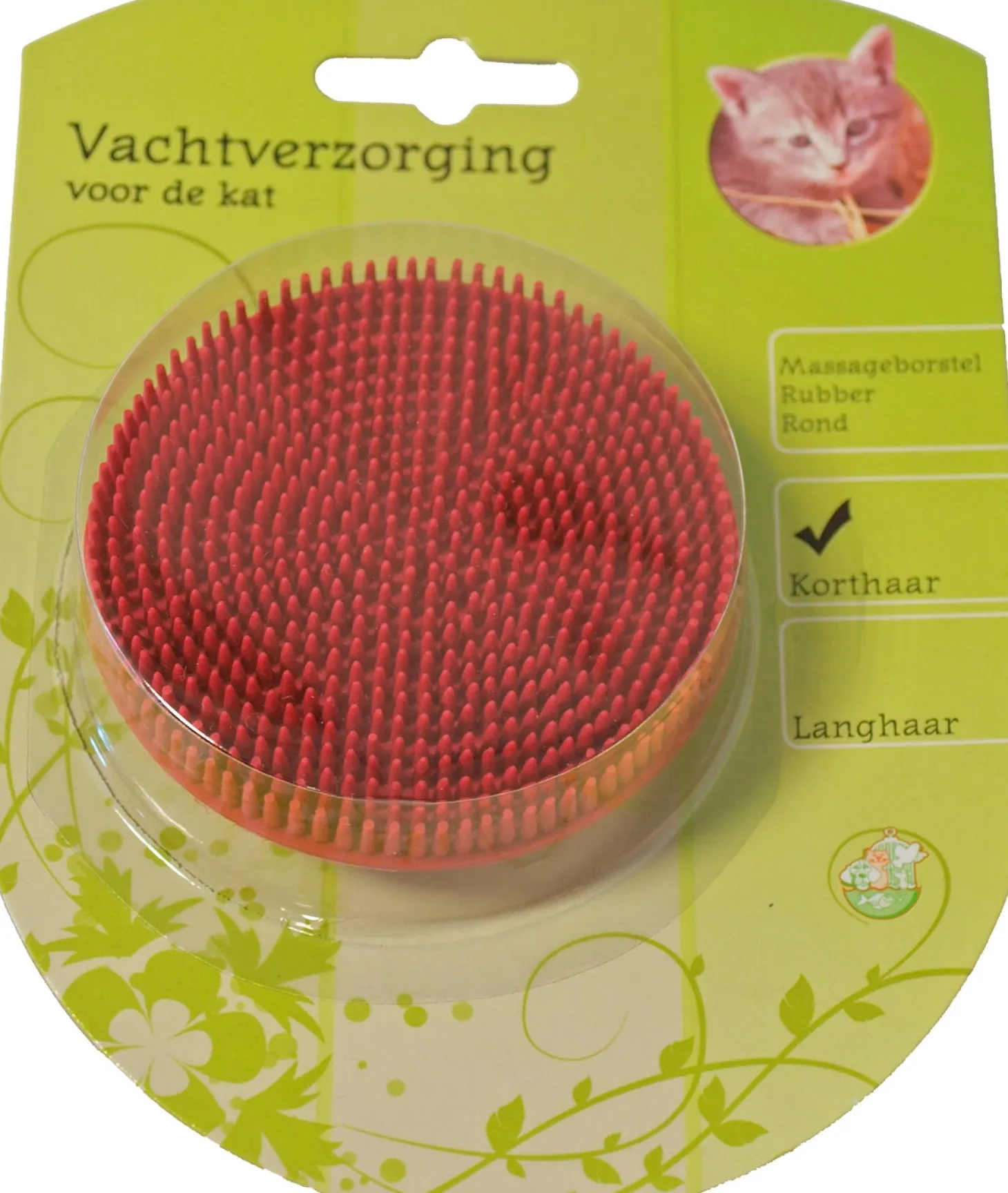 Kat rubber massage borstel rond