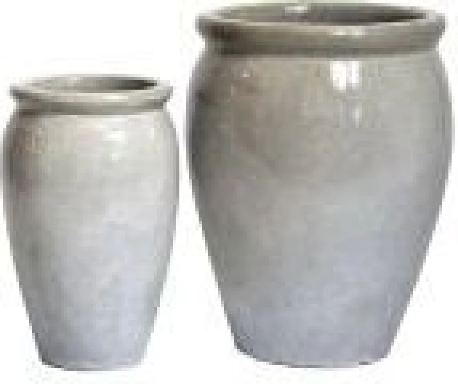 Mega Collections bloempot Delta wit / grijs D 27 H 40 cm