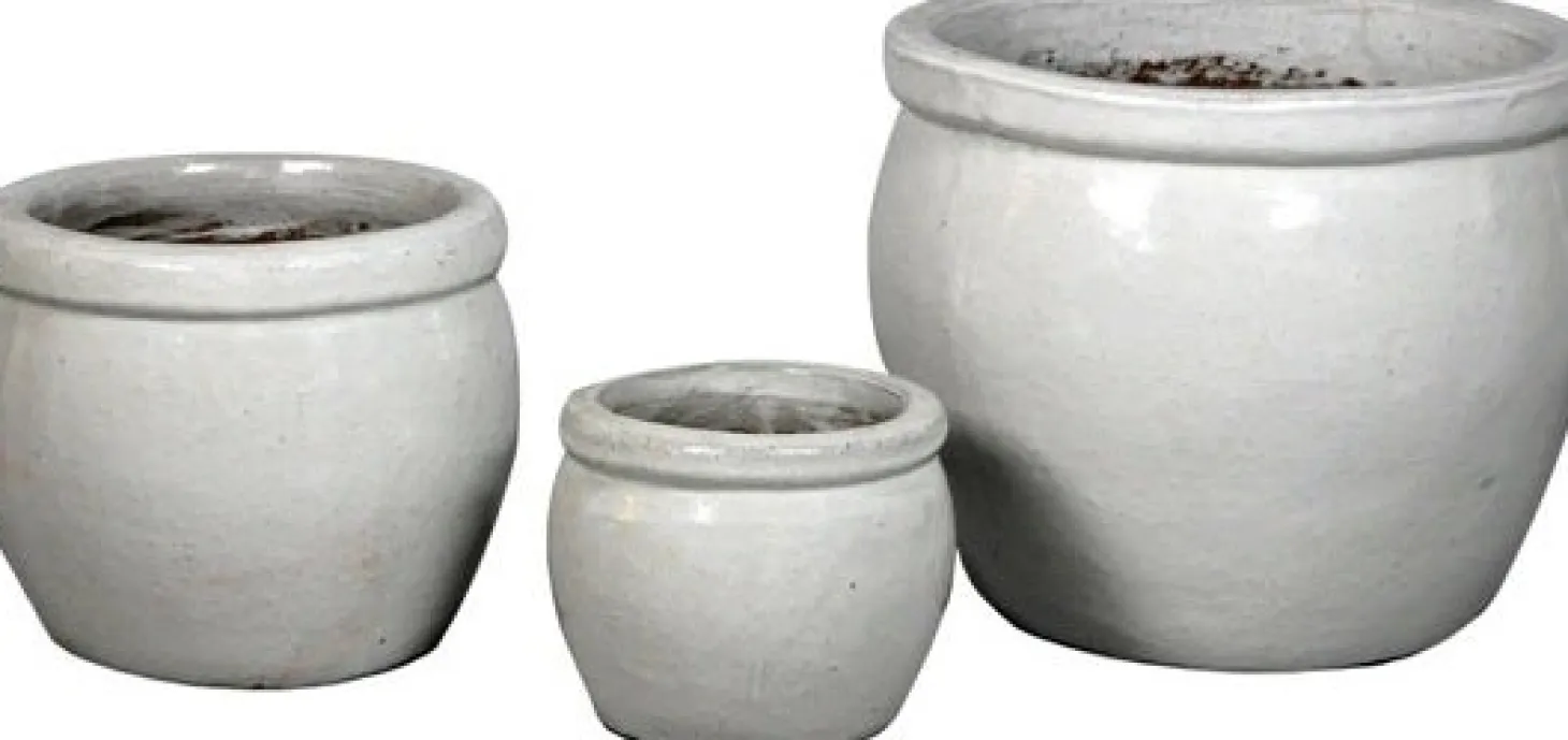 Mega Collections bloempot Delta wit D 21 H 16 cm