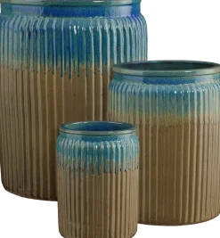 Mica Decorations bloempot Lugano bruin D 54 H 70 cm