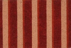 Mica Decorations kokosmat streep bruin / rood 60 x 40 cm