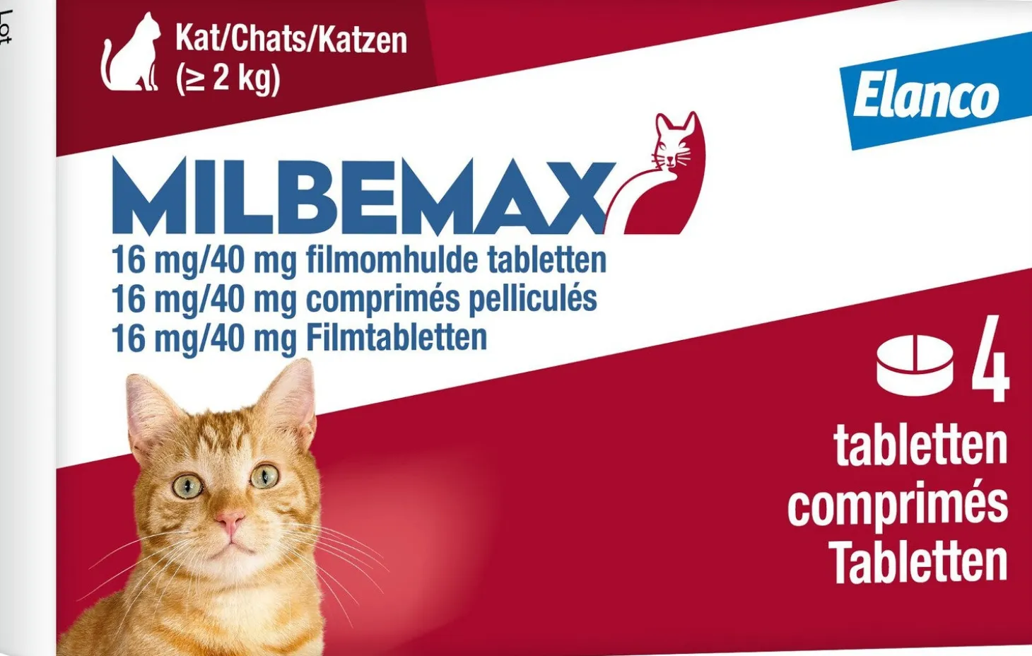 Milbemax ontwormingsmiddel tabletten hond groot 4 stuks