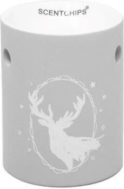 ScentChips geurbrander Xmas Rendier grijs 9 x 9 x 11 cm