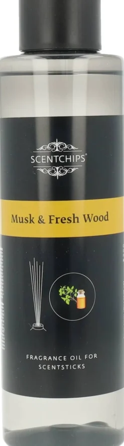 Scentchips navulling geurstokjes Musk & Freshwood 400 ml
